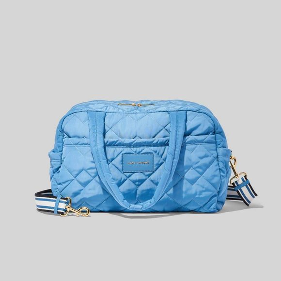 Marc Jacobs Handbags - Marc Jacobs Quilted Nylon Medium Weekender Travel Bag Blue Heaven Brand New